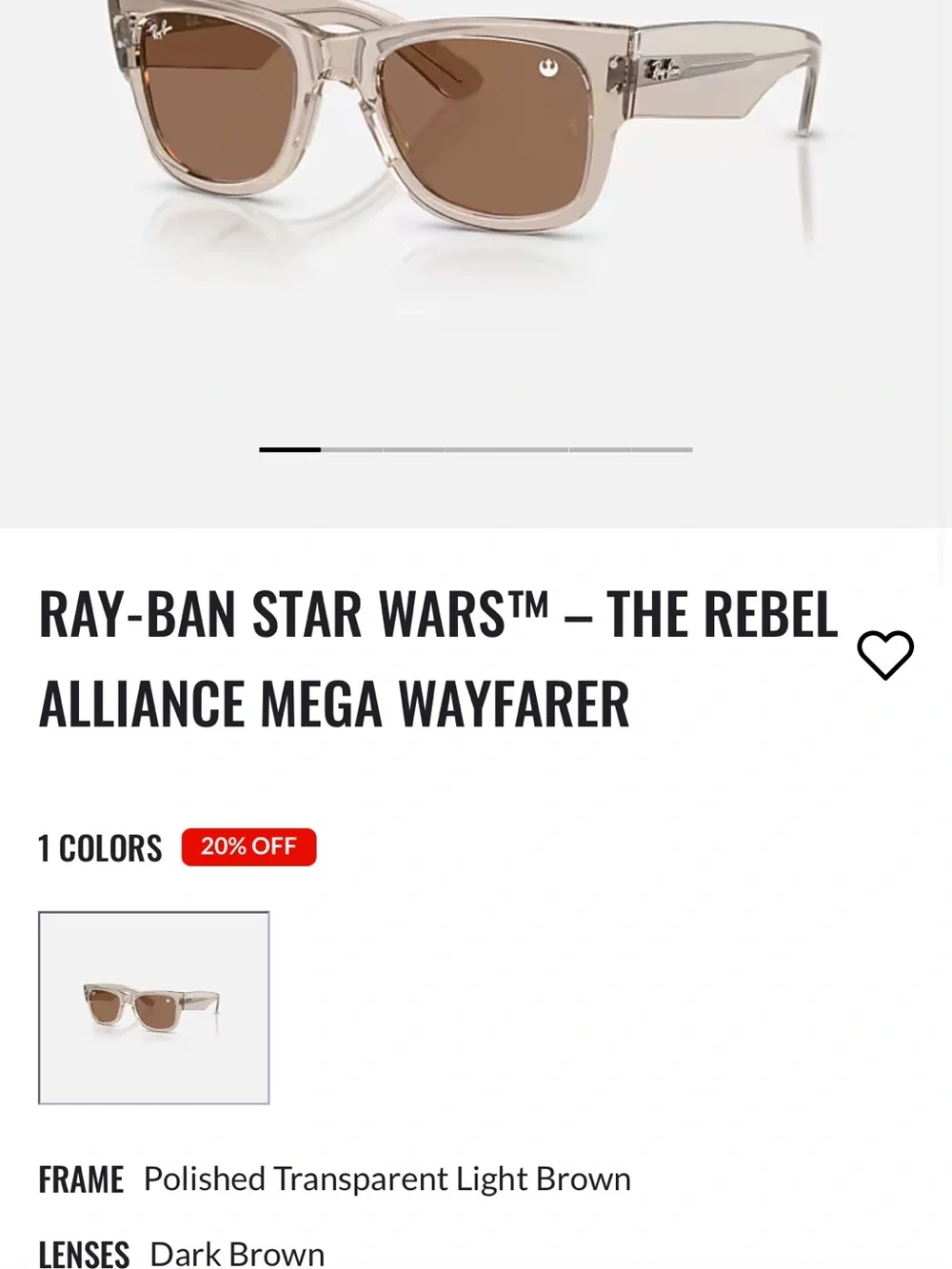 Ray-Ban Star Wars mega wayfarer